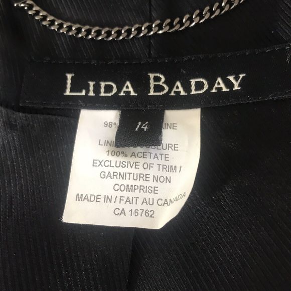 Lida Baday Suit 14P Designer Jacket Skirt Gray Wool Blend Jackie O Luxury Style - Picture 12 of 12